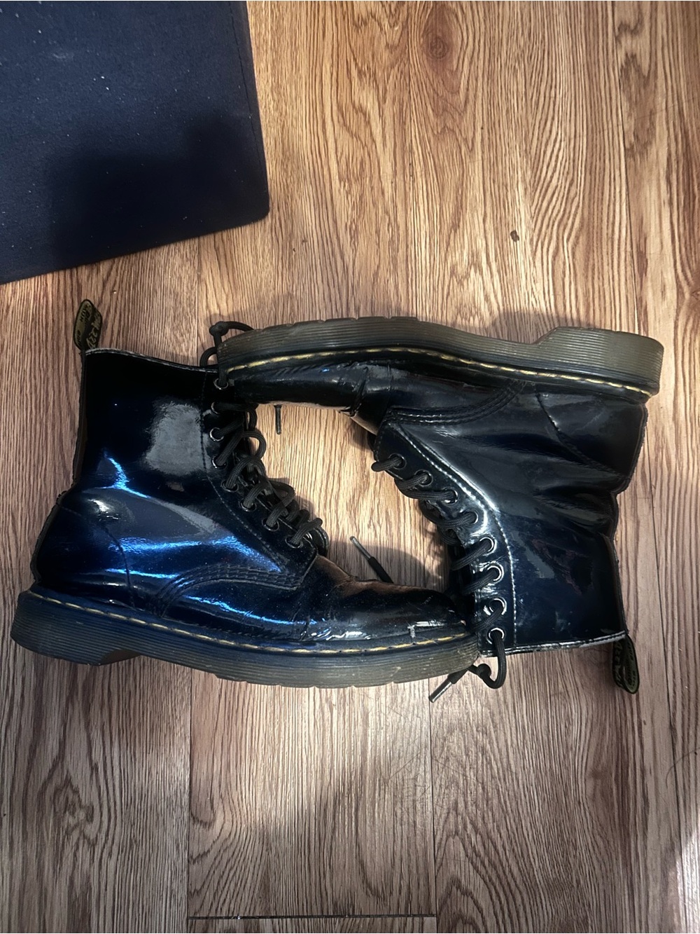 Black Dr. Martens Leather Combat Boots